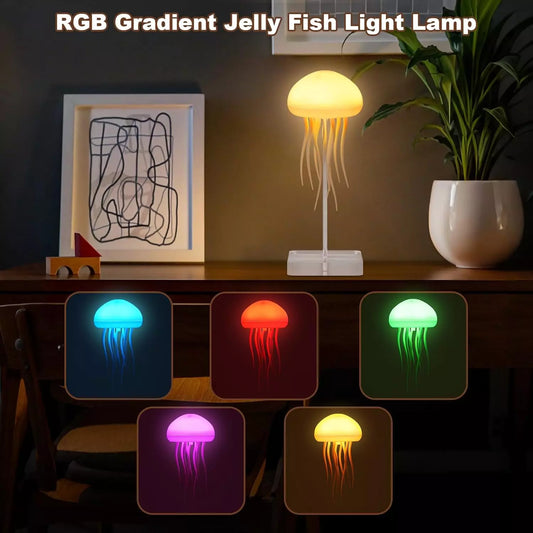 Color-Changing Jellyfish LED Night Light – USB Mood Lamp for Bedroom, Kids, or Holiday Decor